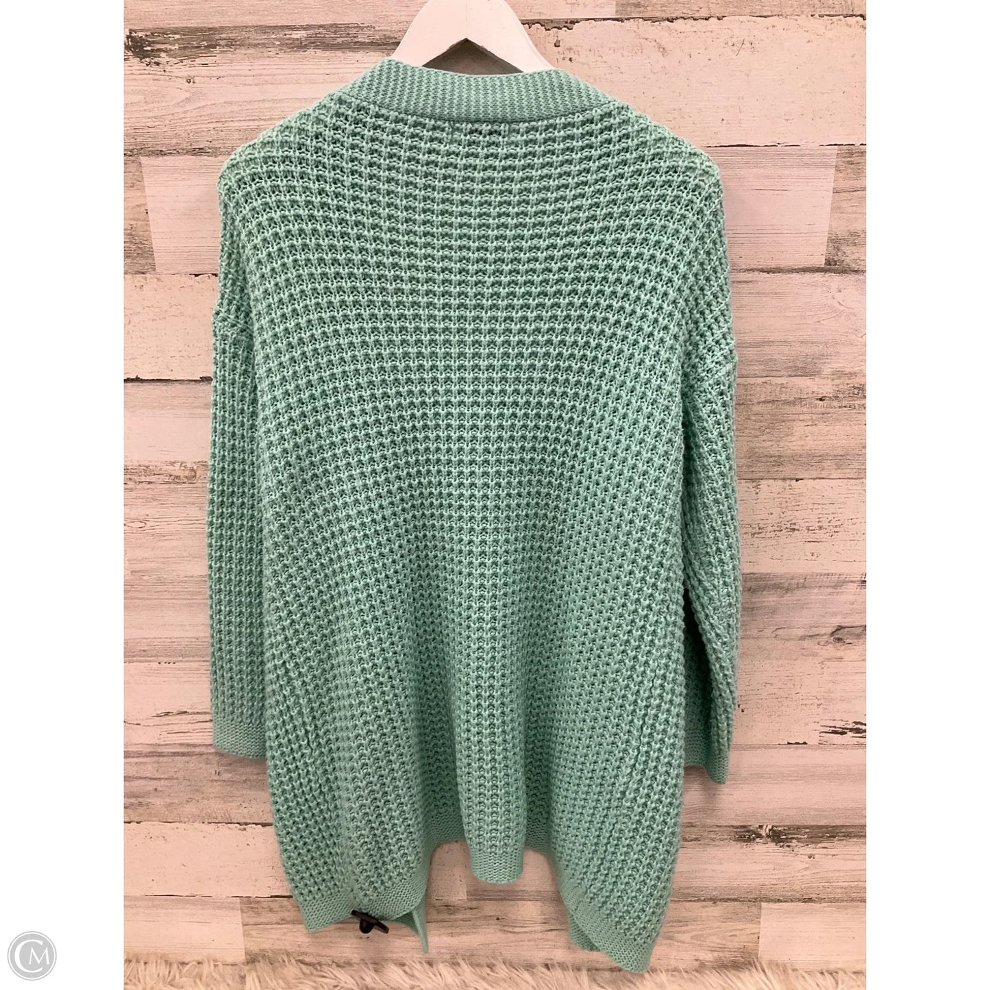 Sweater Cardigan By Clothes Mentor In Aqua, Size: L