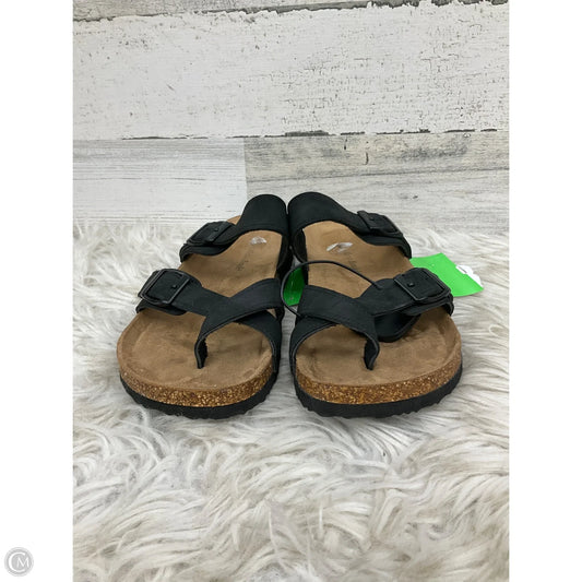 Sandals Flats By Clothes Mentor In Black, Size: 6.5