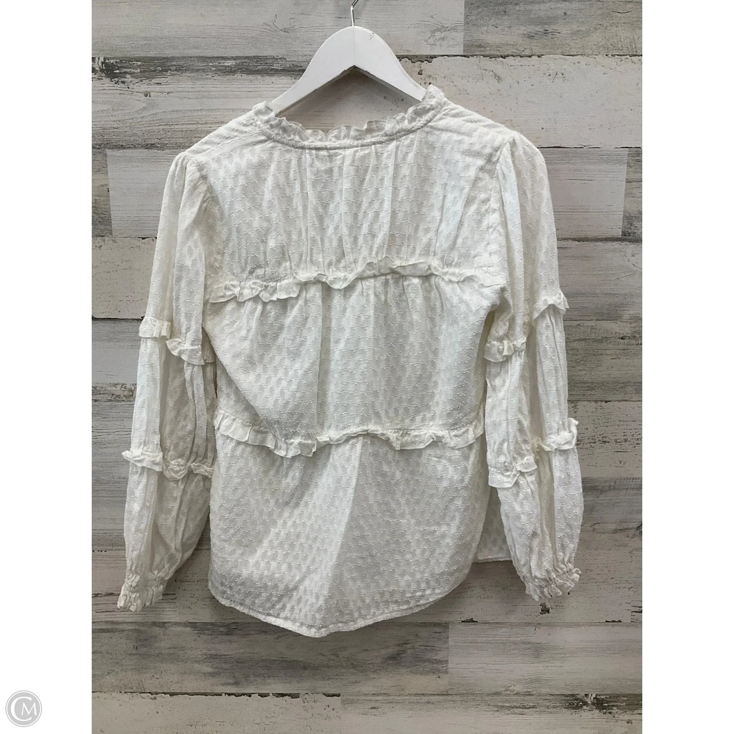 Top Long Sleeve By Maeve In White, Size: Xs