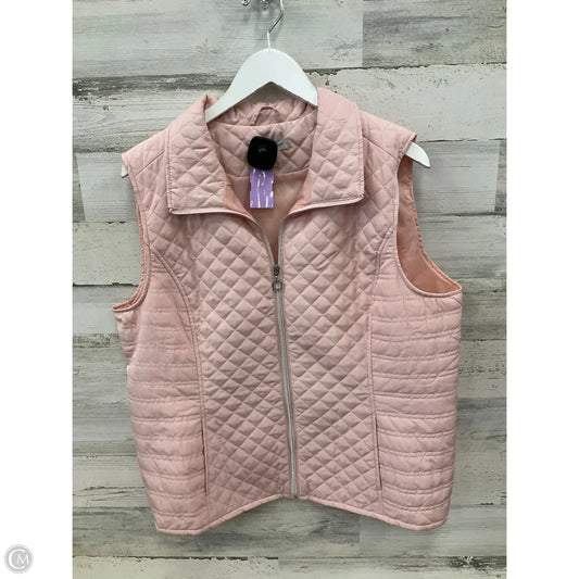 Vest Puffer & Quilted By Christopher And Banks In Pink, Size: Xl