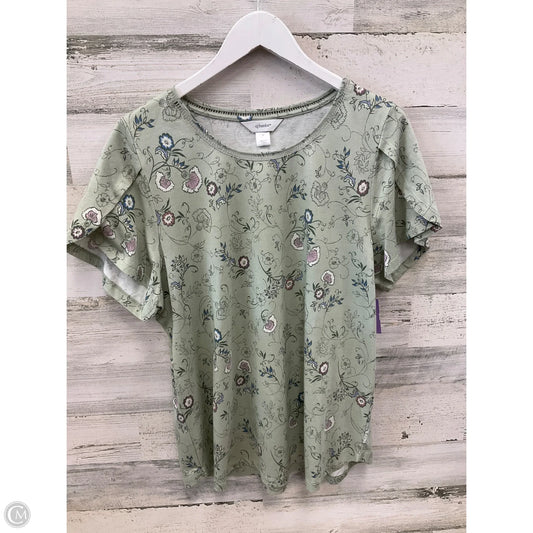 Top Short Sleeve By Cj Banks In Green, Size: Xl