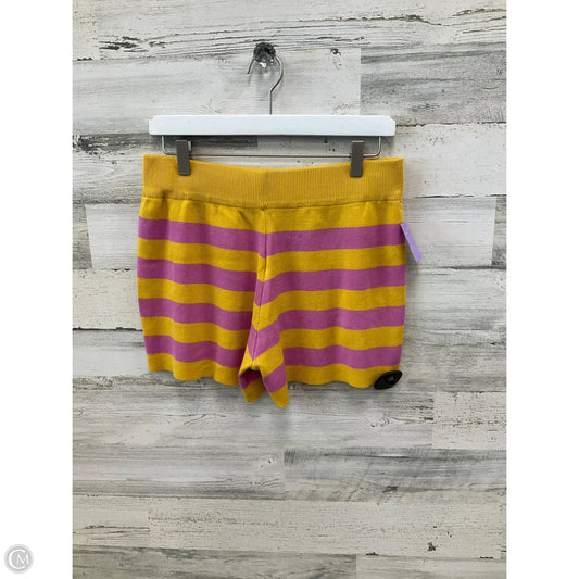 Shorts Set By Clothes Mentor In Pink & Yellow, Size: L