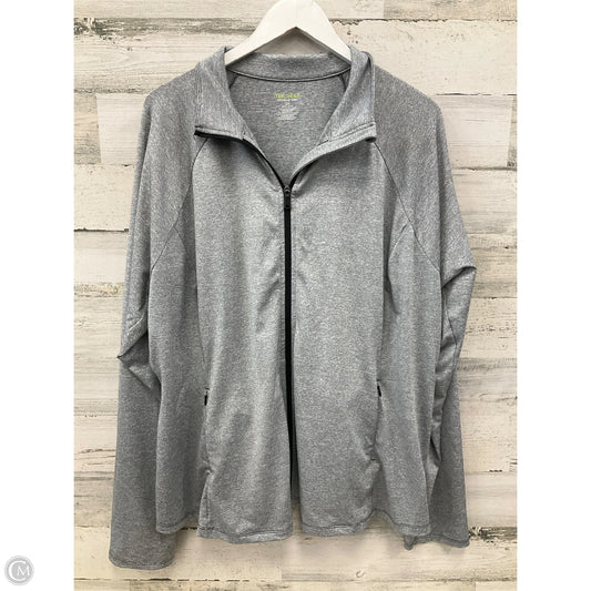 Athletic Jacket By Tek Gear In Grey, Size: 2x