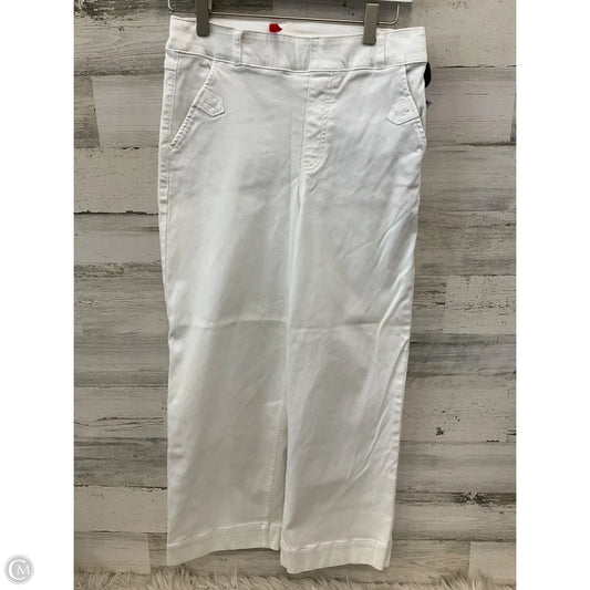 Jeans Cropped By Spanx In White Denim, Size: 8