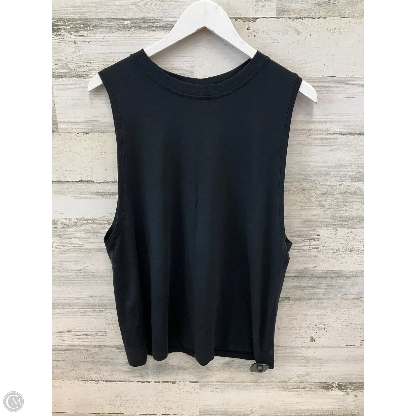 Athletic Top Short Sleeve By Lululemon In Black, Size: 6