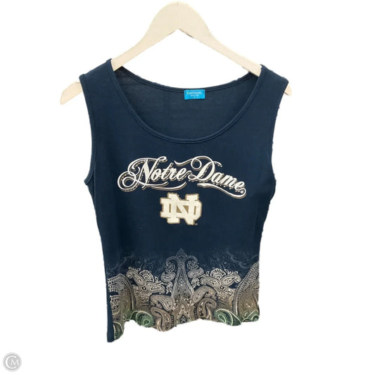 Athletic Top Short Sleeve By Clothes Mentor In Navy, Size: L