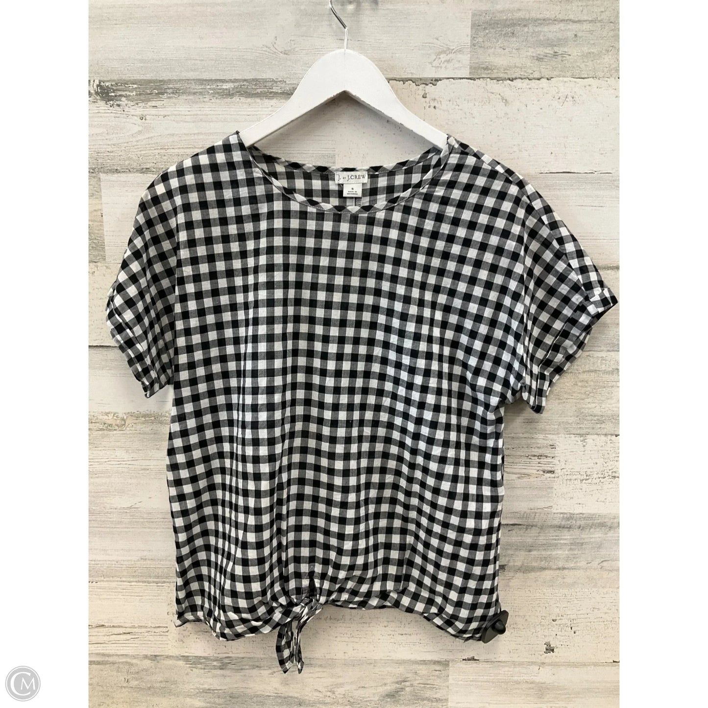 Top Short Sleeve By J. Crew In Black & White, Size: S