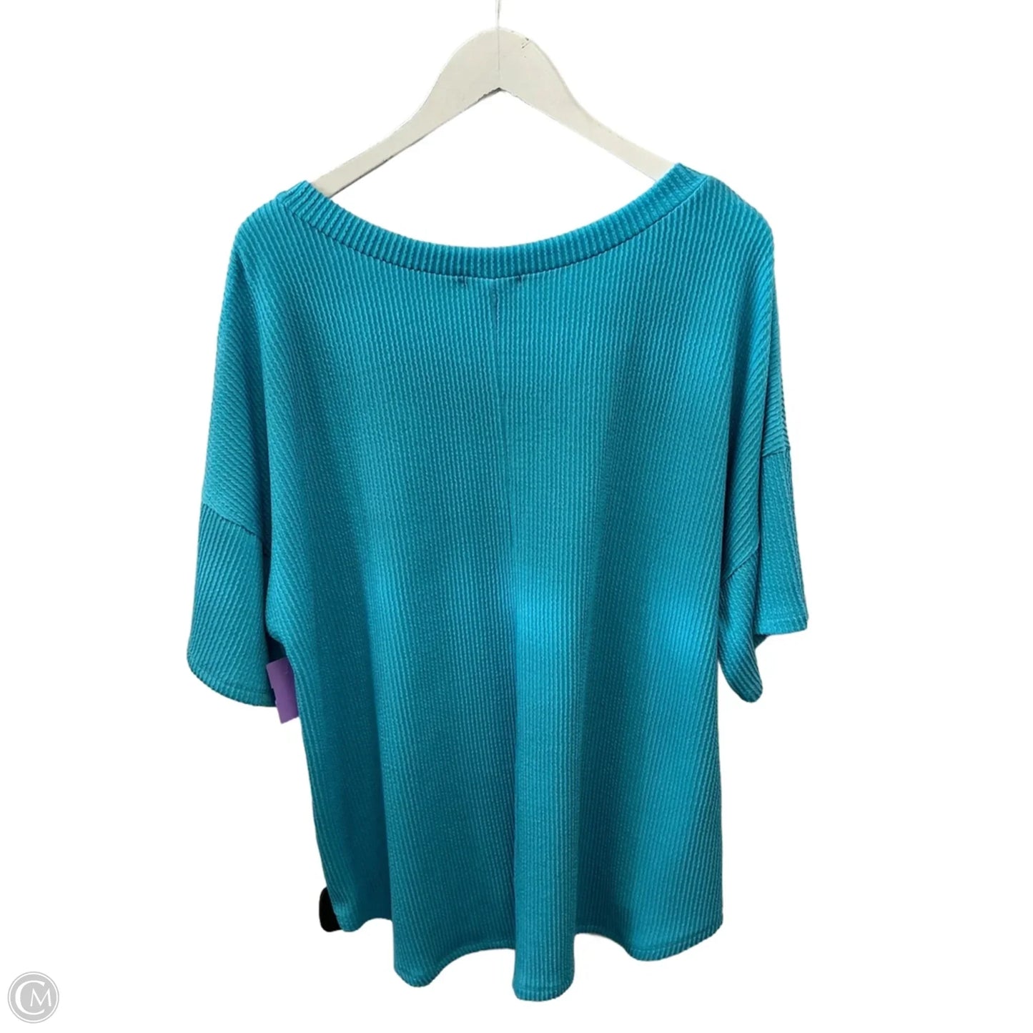 Top Short Sleeve By Andree By Unit In Blue, Size: 2x