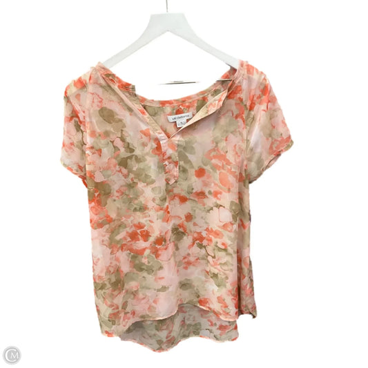 Top Short Sleeve By Liz Claiborne In Pink, Size: Xl