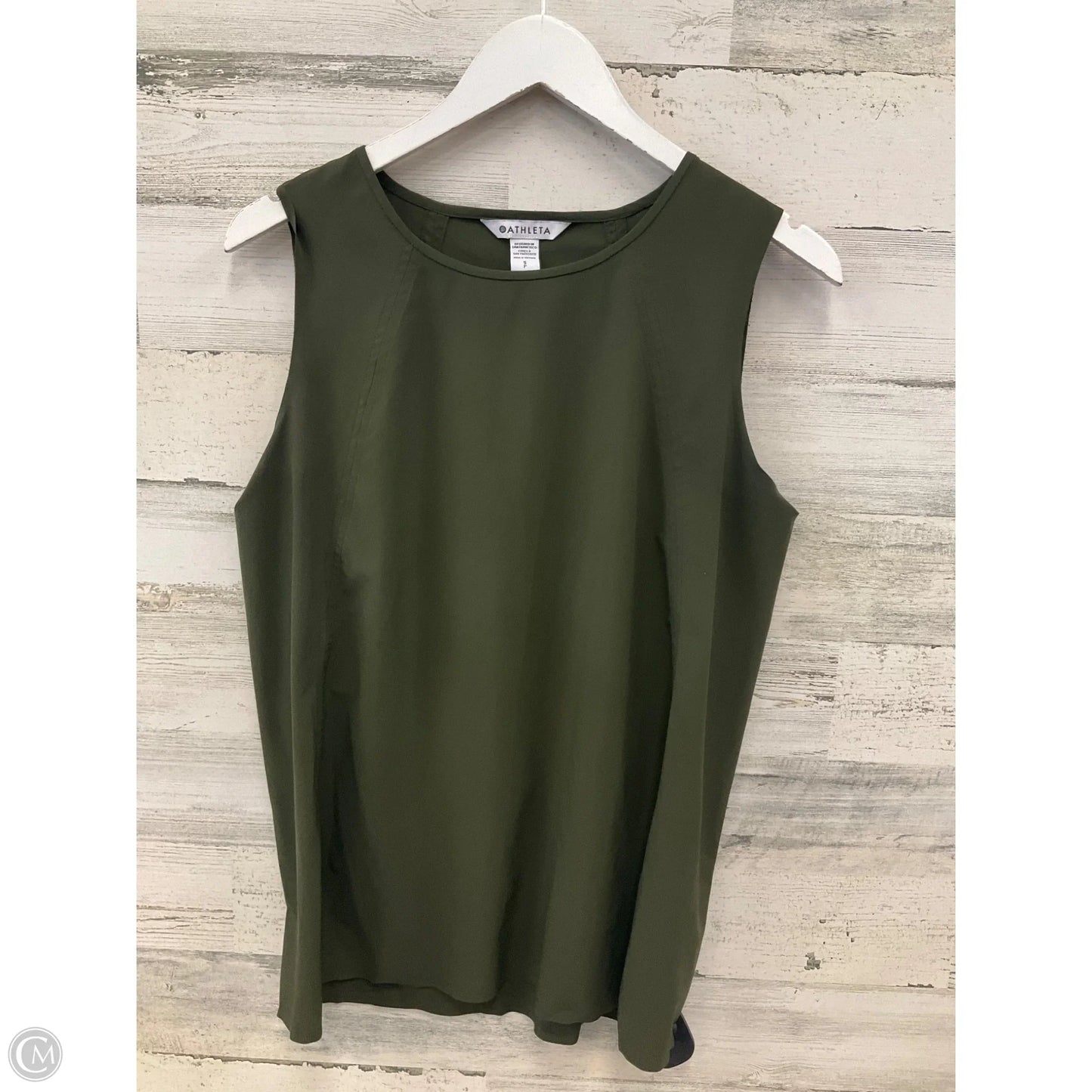 Athletic Top Short Sleeve By Athleta In Green, Size: S