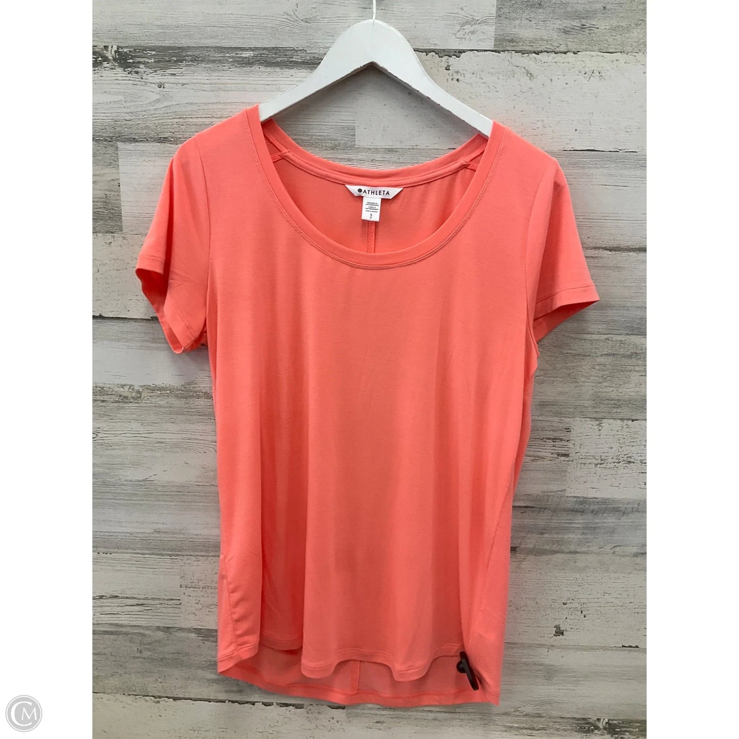 Athletic Top Short Sleeve By Athleta In Orange, Size: S