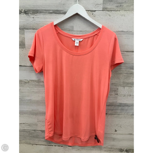 Athletic Top Short Sleeve By Athleta In Orange, Size: S