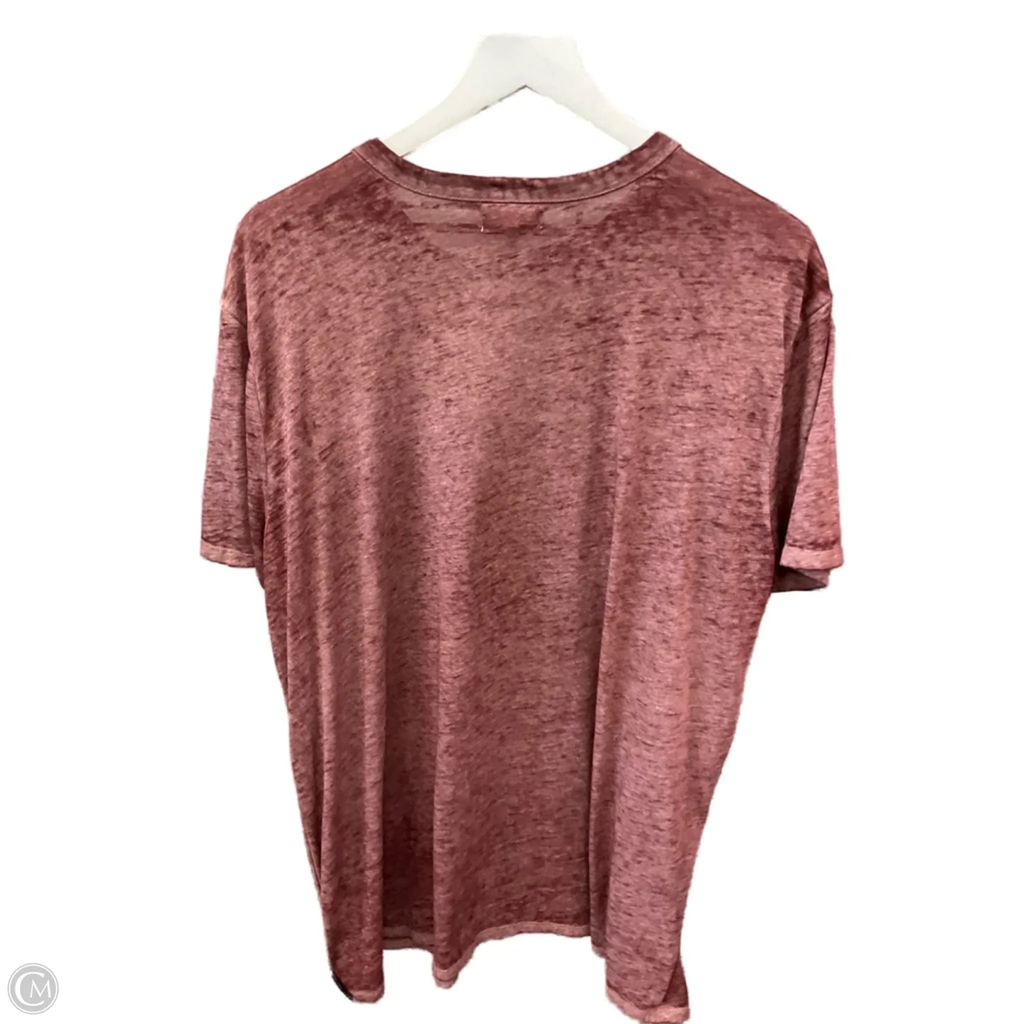 Top Short Sleeve By Maurices In Maroon, Size: Xl