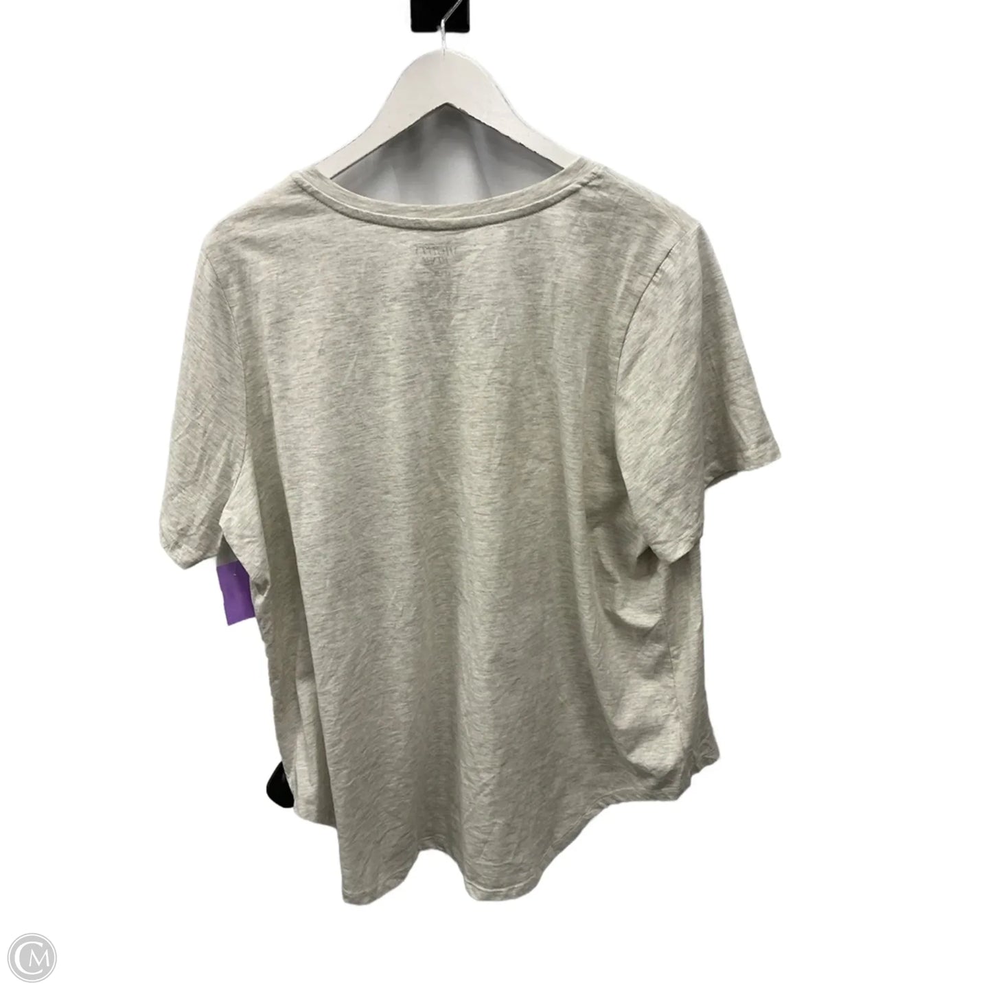 Top Short Sleeve By Clothes Mentor In Grey, Size: 1x