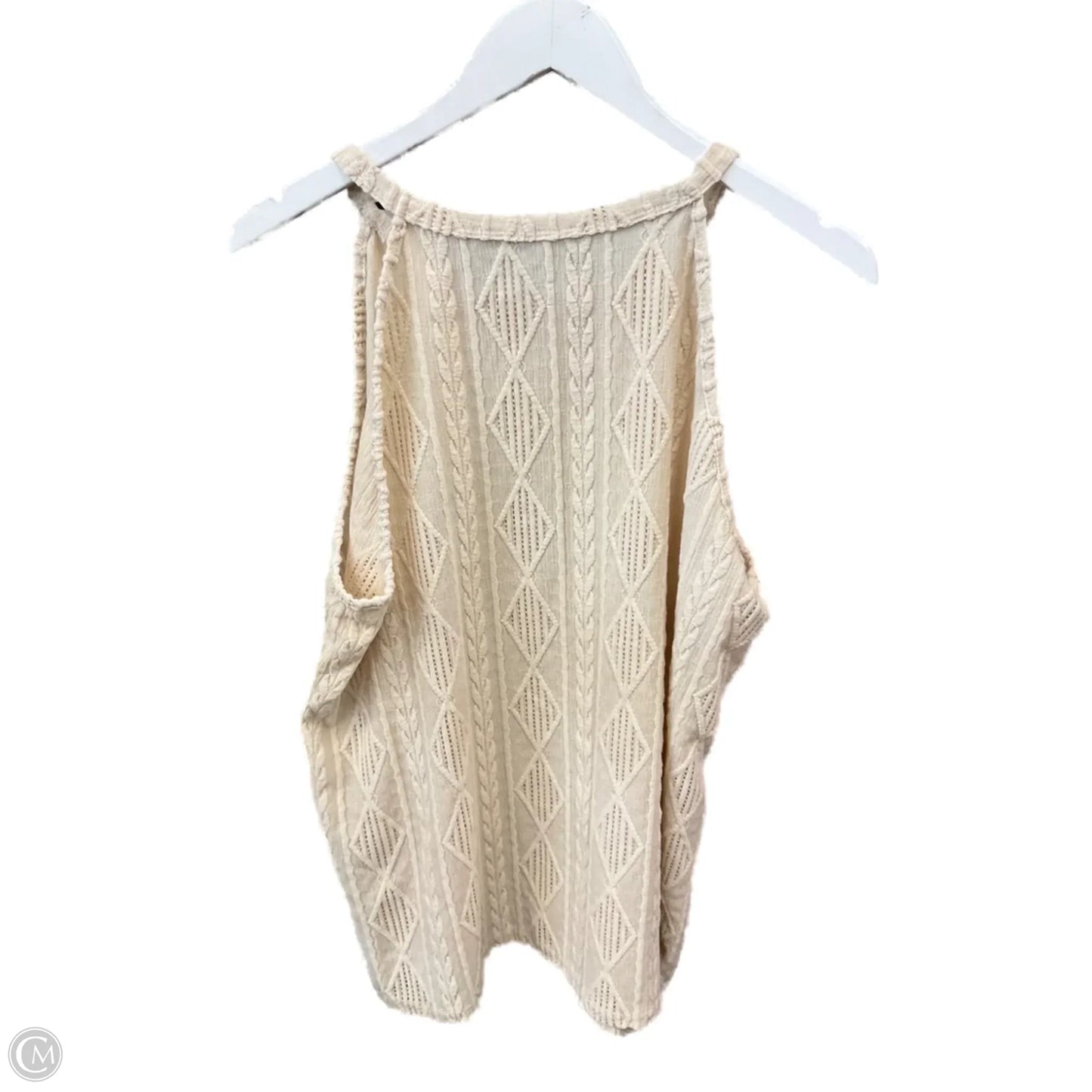 Top Sleeveless By Shein In Tan, Size: 2x