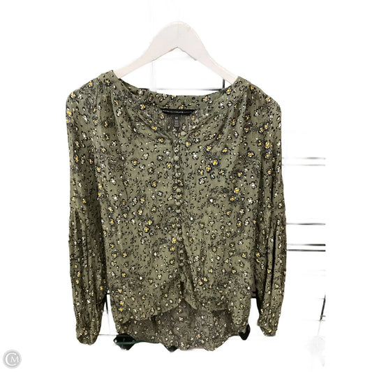 Top Long Sleeve By White House Black Market In Green, Size: Xs