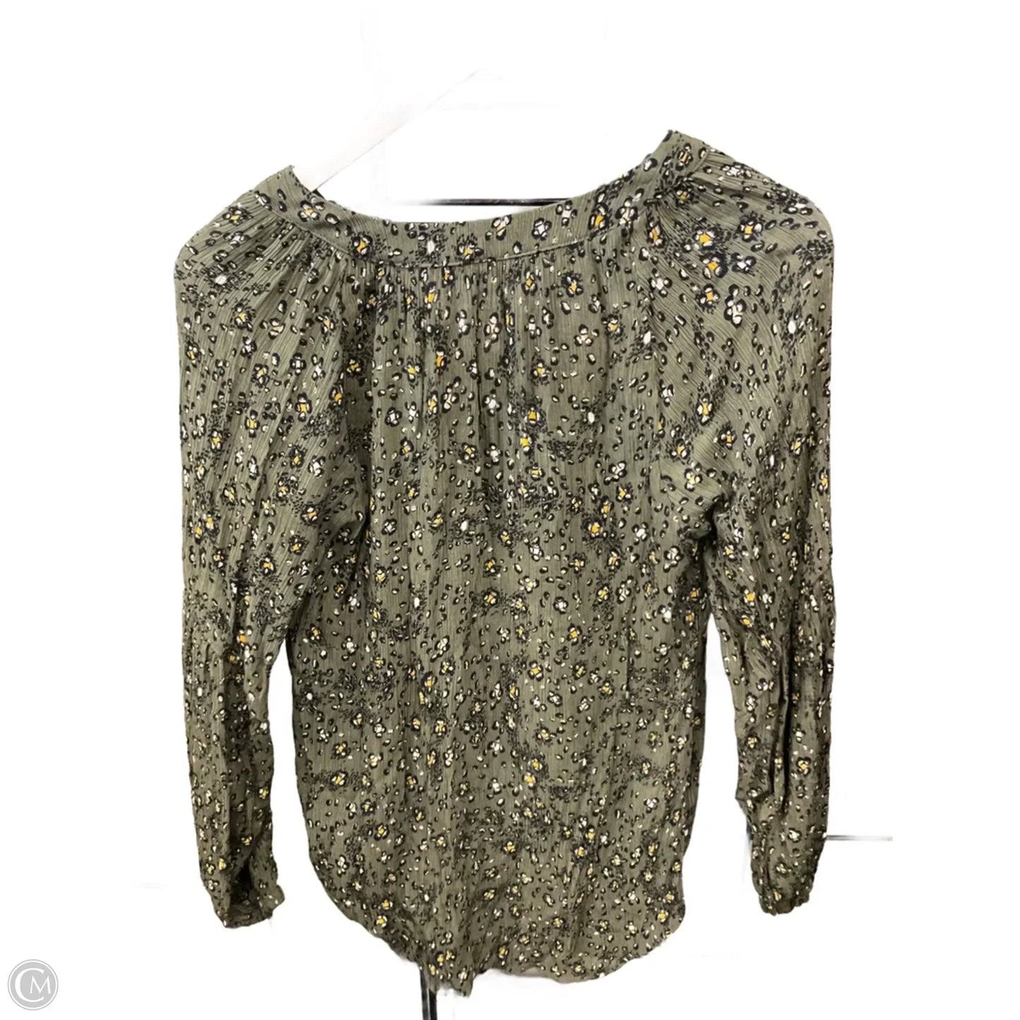 Top Long Sleeve By White House Black Market In Green, Size: Xs