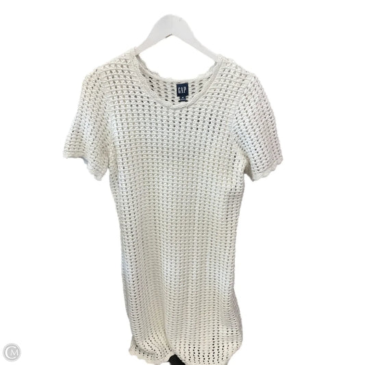 Dress Sweater By Gap In White, Size: M