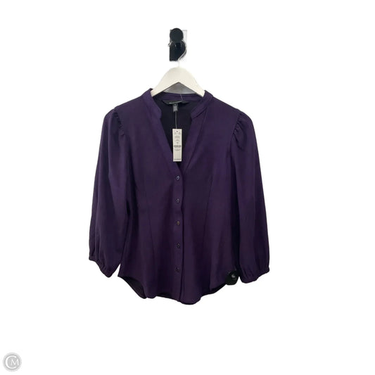 Jacket Shirt By White House Black Market In Purple, Size: S