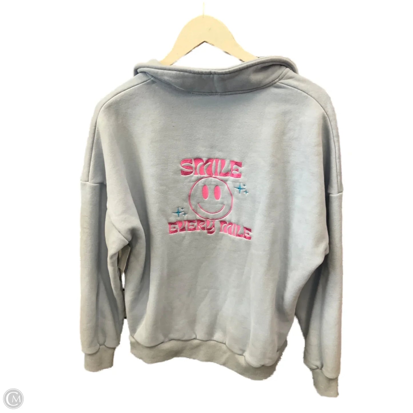 Sweatshirt Collar By Clothes Mentor In Blue, Size: S