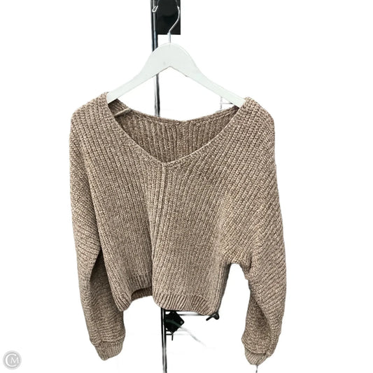 Sweater By Clothes Mentor In Tan, Size: S