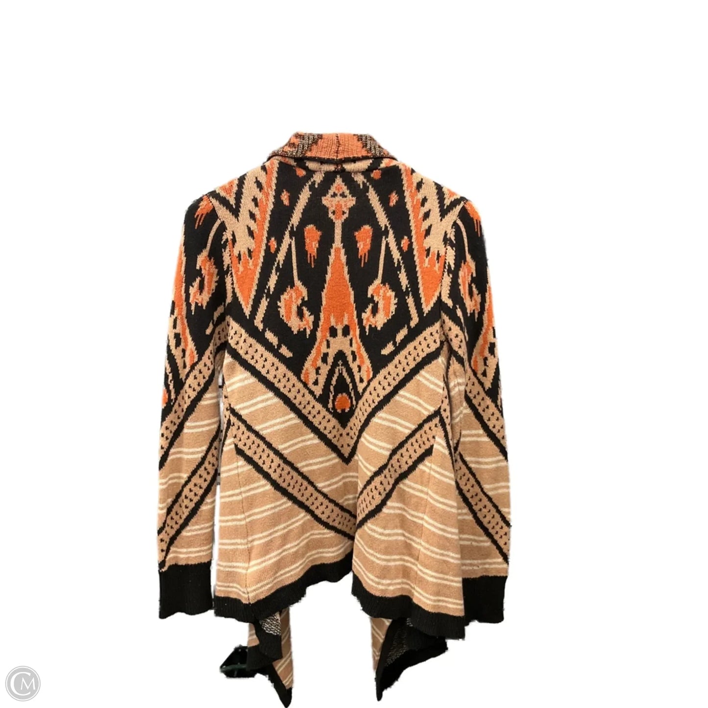 Sweater Cardigan By Blu Pepper In Orange, Size: S