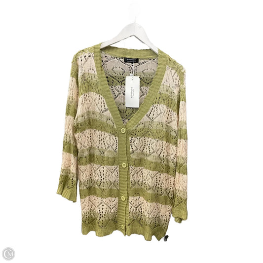 Sweater Cardigan By Clothes Mentor In Green, Size: 2x