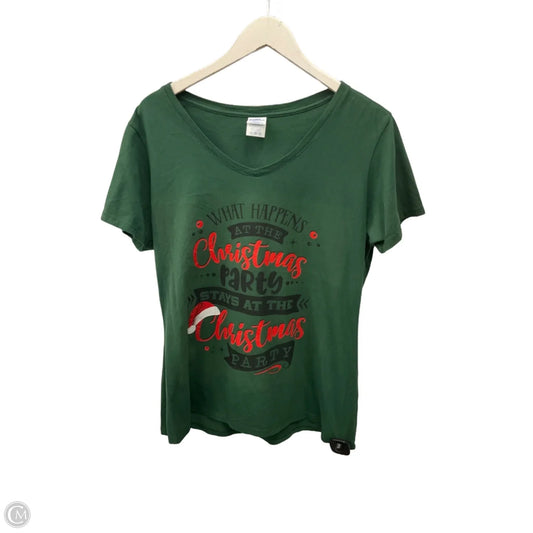 Top Short Sleeve By Clothes Mentor In Green, Size: Xl