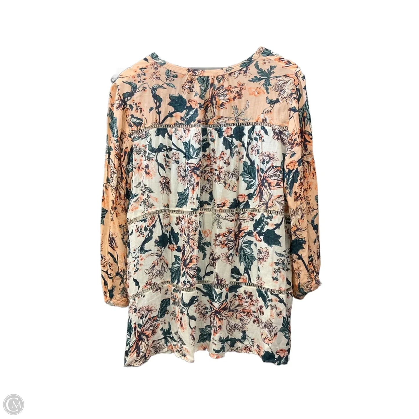 Top Long Sleeve By Lucky Brand In Peach, Size: 2x