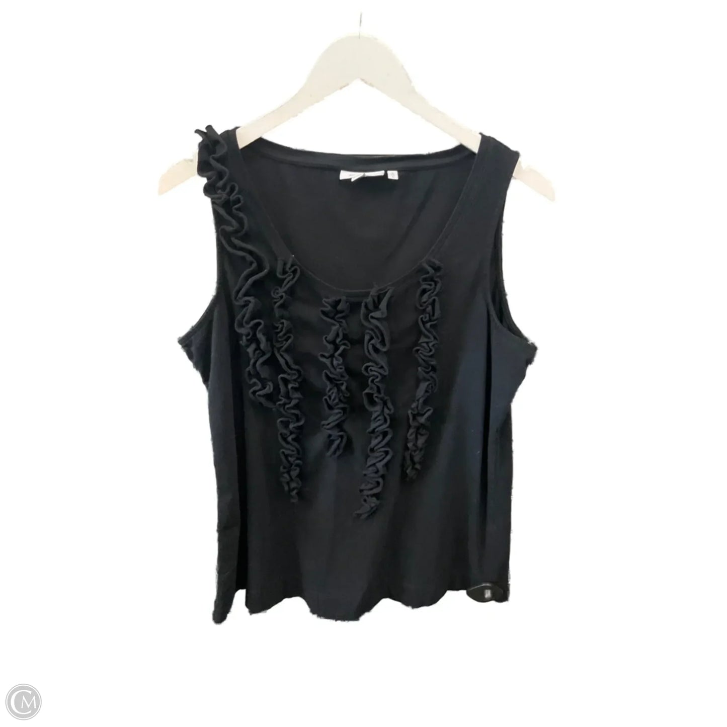 Top Sleeveless By Chicos In Black, Size: L