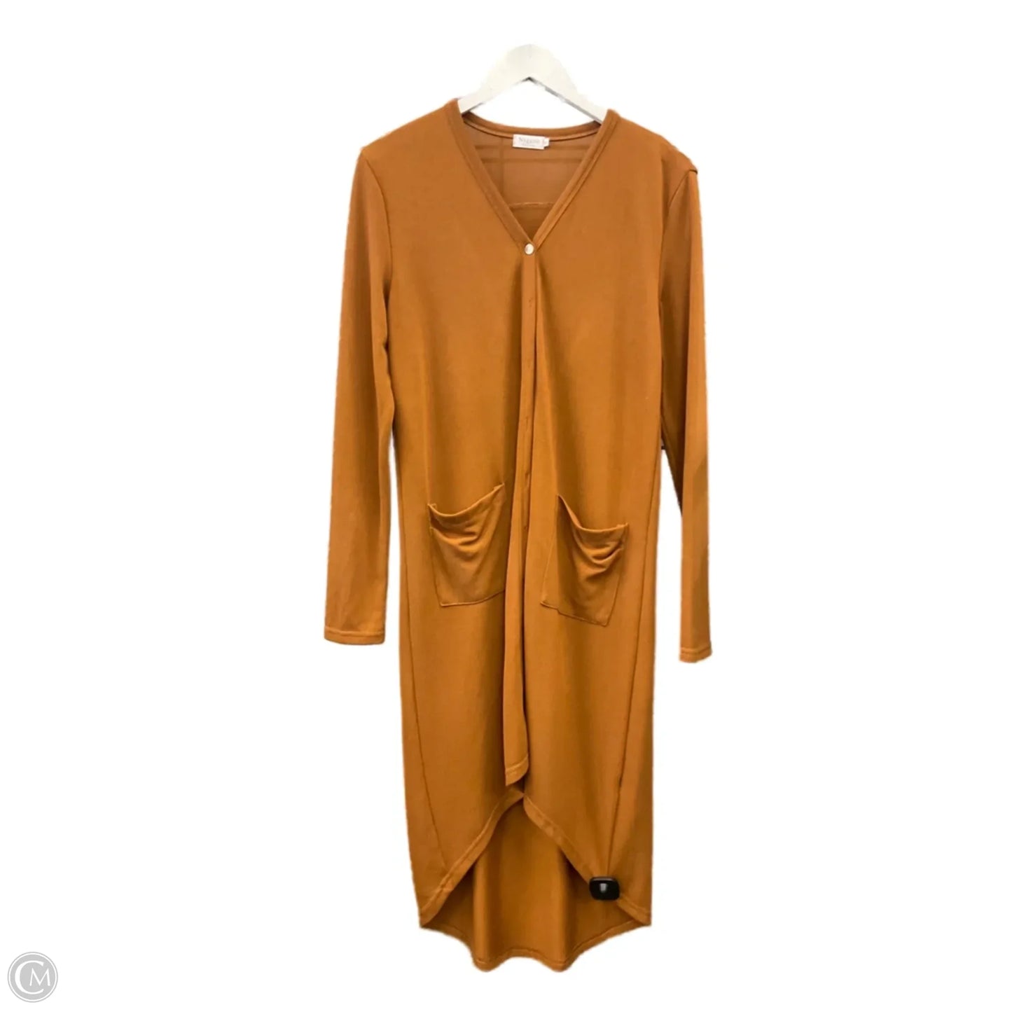 Sweater Cardigan By Clothes Mentor In Brown, Size: S