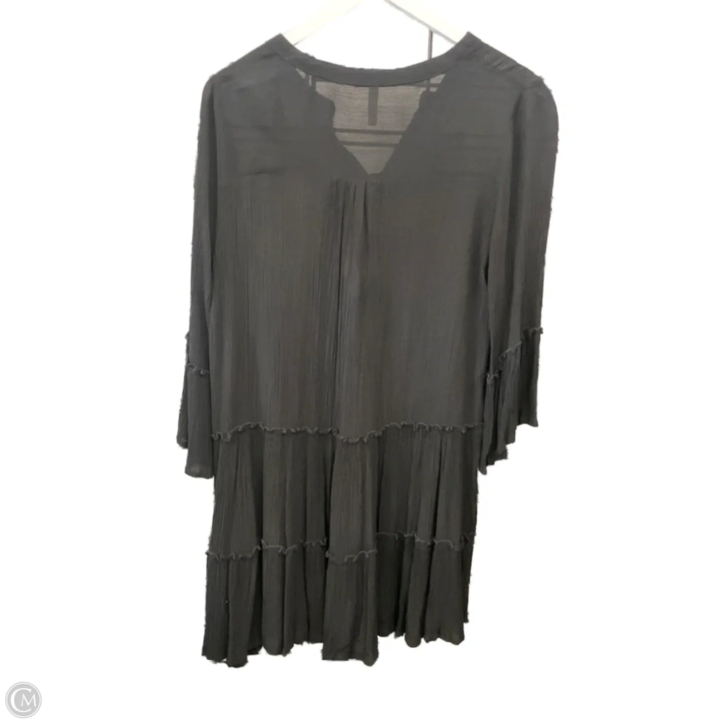 Tunic Long Sleeve By Elan In Black, Size: S