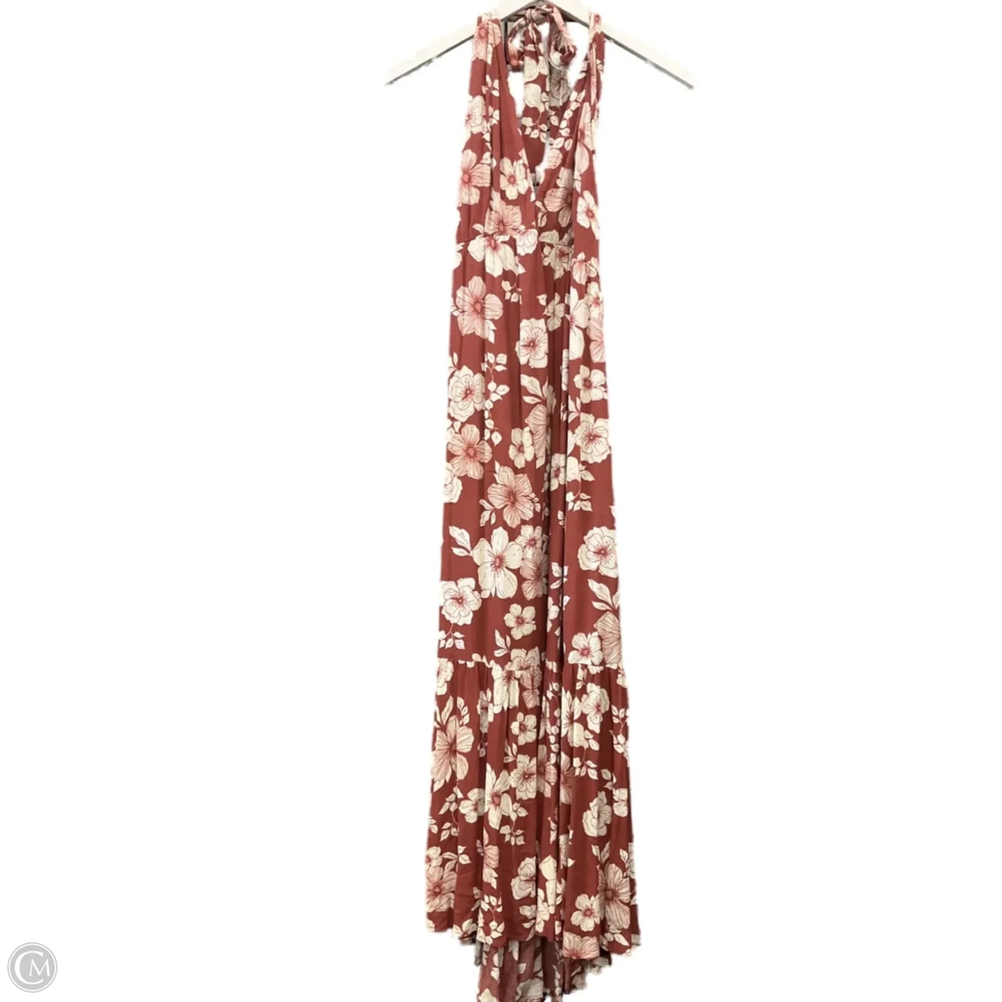 Dress Casual Maxi By Abercrombie And Fitch In Brown & Cream, Size: Mp