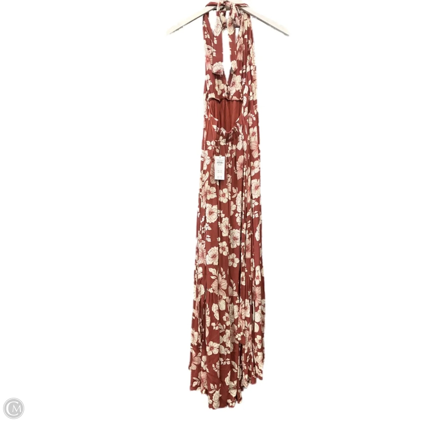 Dress Casual Maxi By Abercrombie And Fitch In Brown & Cream, Size: Mp