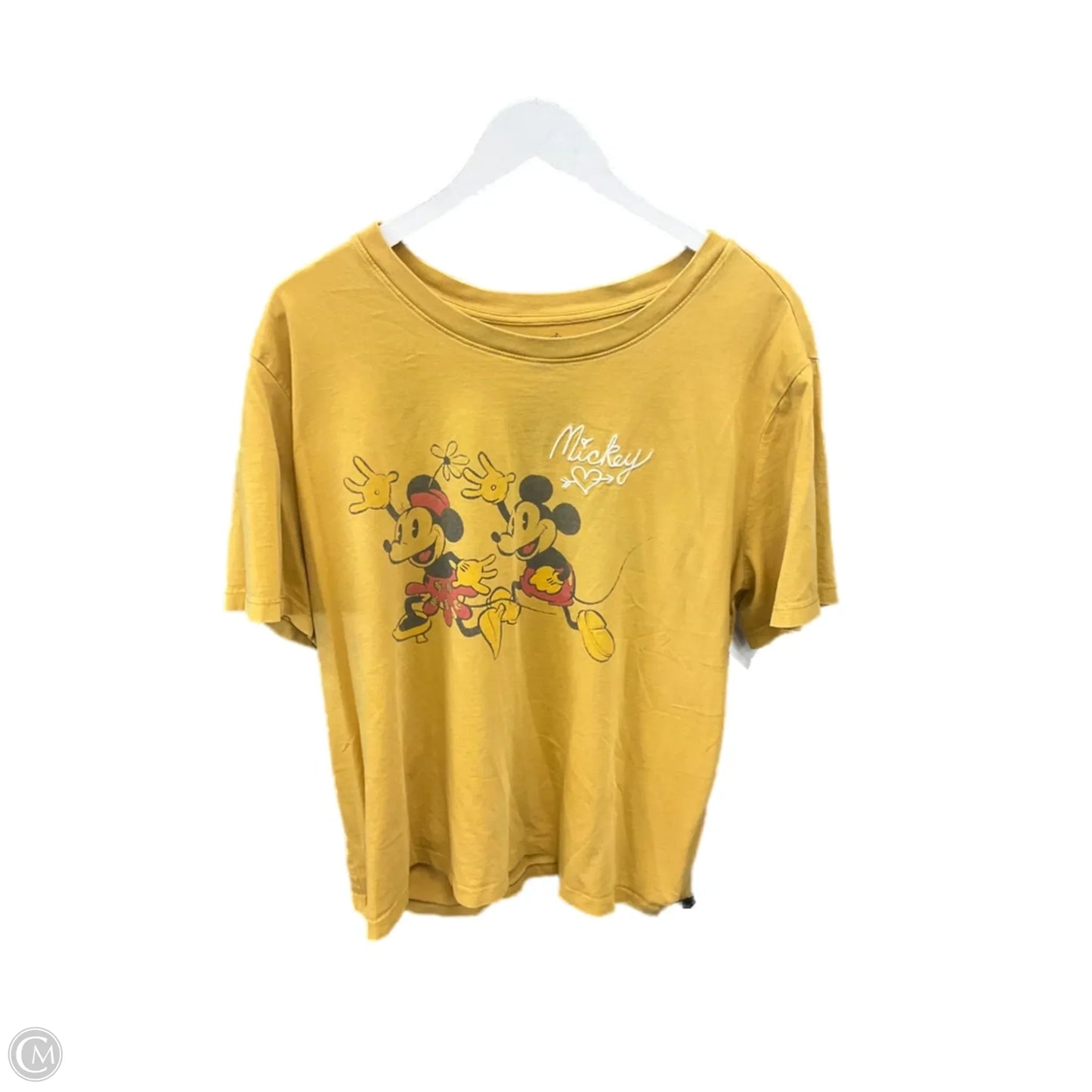 Top Short Sleeve By Disney Store In Gold, Size: 1x