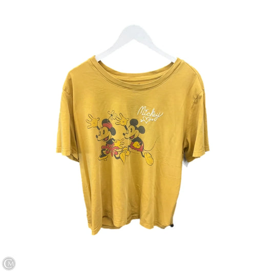 Top Short Sleeve By Disney Store In Gold, Size: 1x