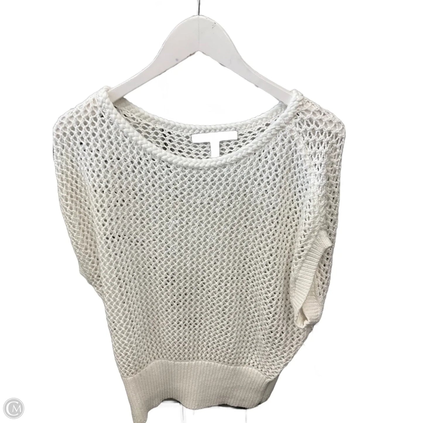 Sweater Short Sleeve By White House Black Market In White, Size: M