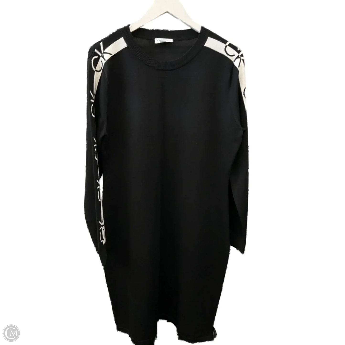 Dress Sweater By Calvin Klein In Black, Size: Xl