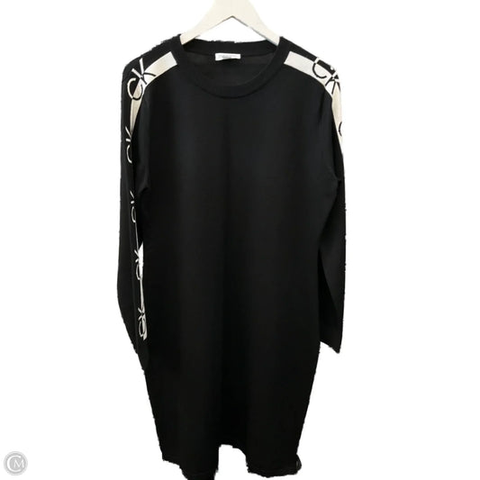 Dress Sweater By Calvin Klein In Black, Size: Xl