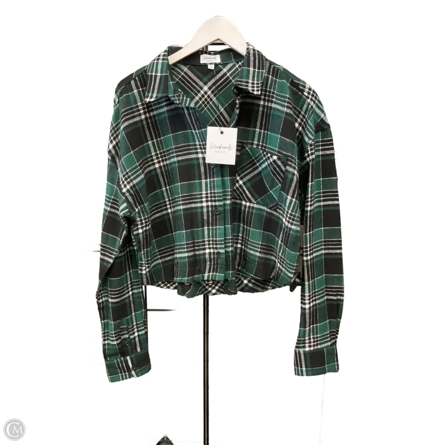 Top Long Sleeve By Clothes Mentor In Green, Size: M