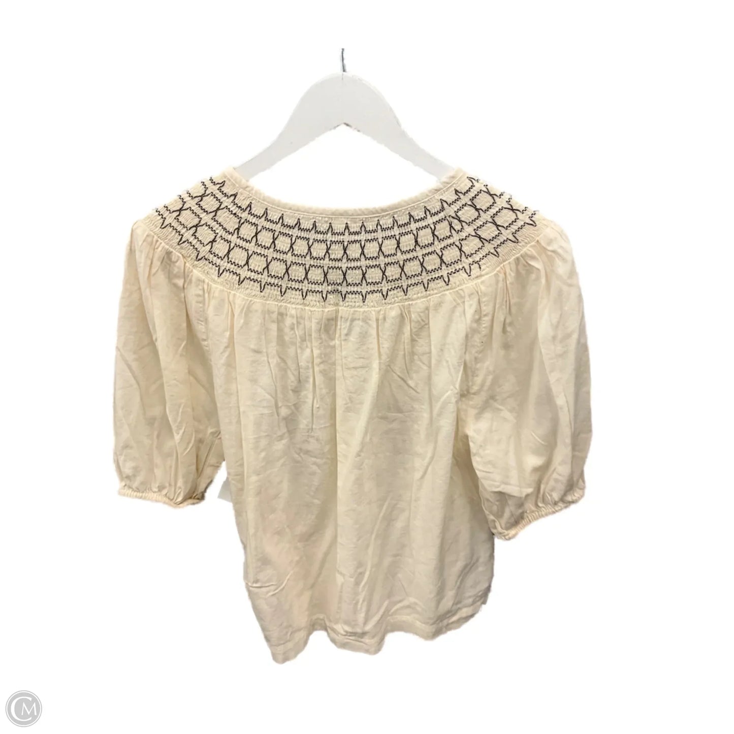 Top Short Sleeve By Old Navy In Cream, Size: S