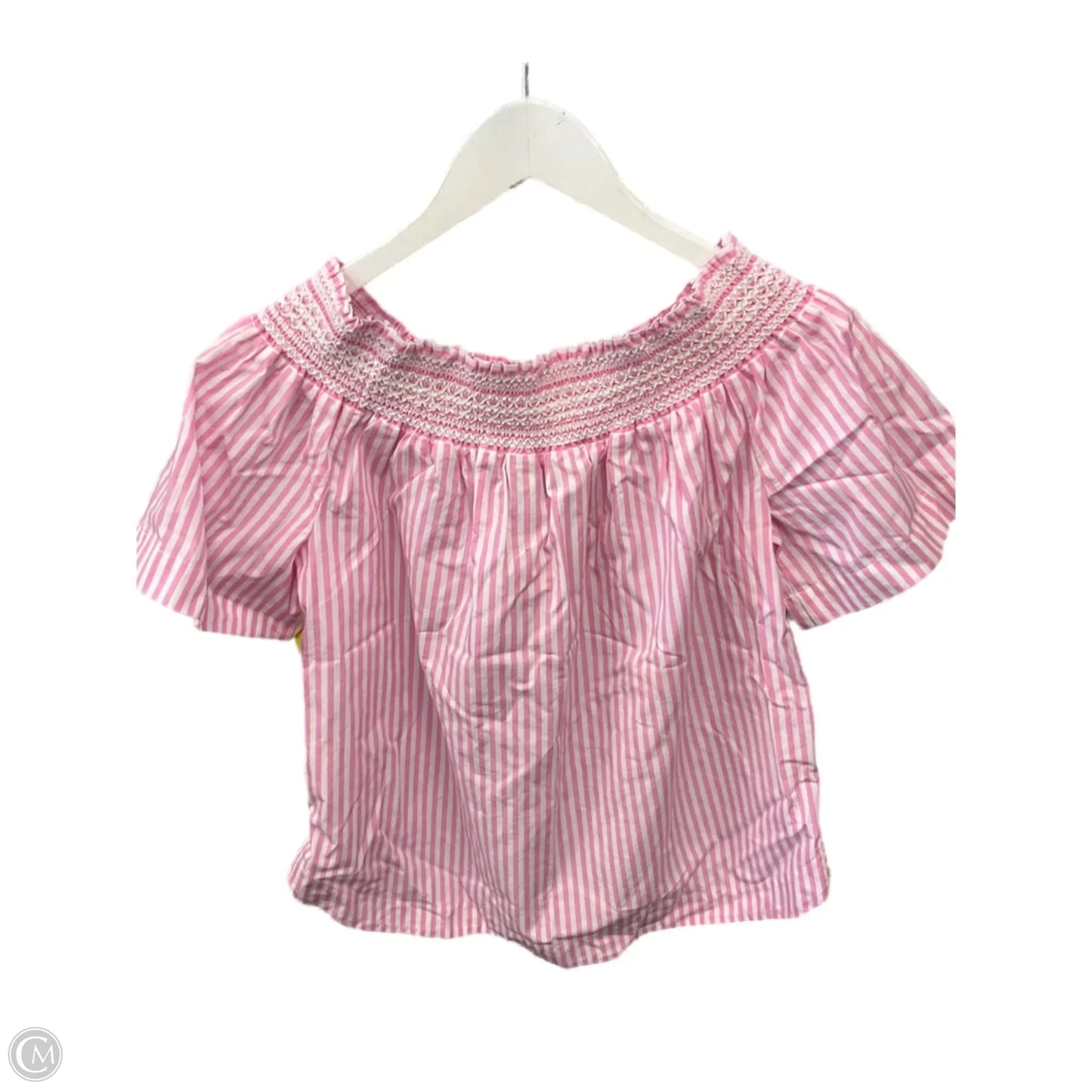 Top Short Sleeve By Vineyard Vines In Pink & White, Size: S