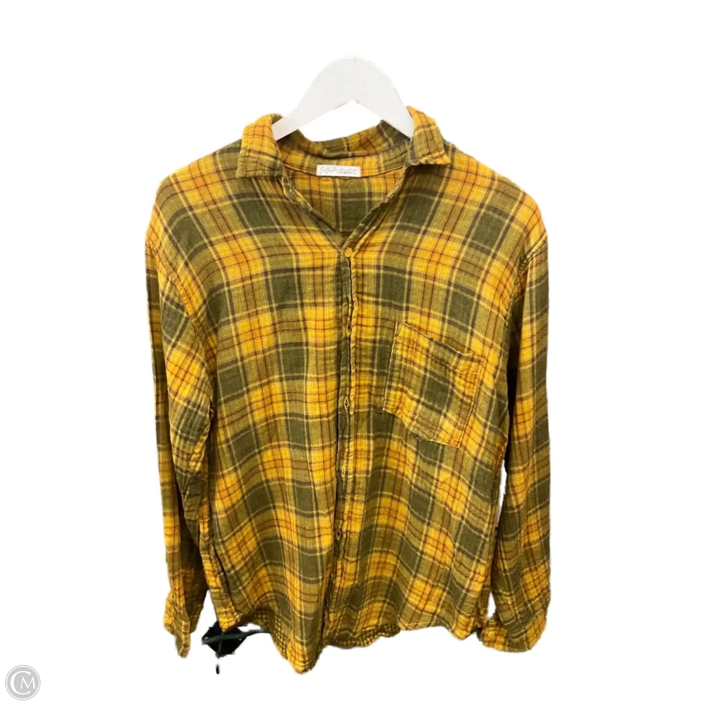 Top Long Sleeve By Free People In Yellow, Size: Xs