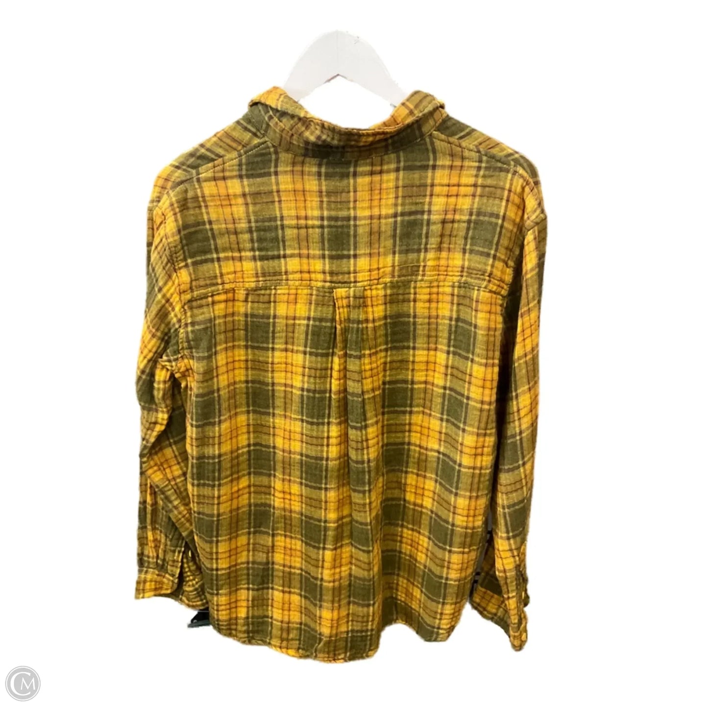Top Long Sleeve By Free People In Yellow, Size: Xs