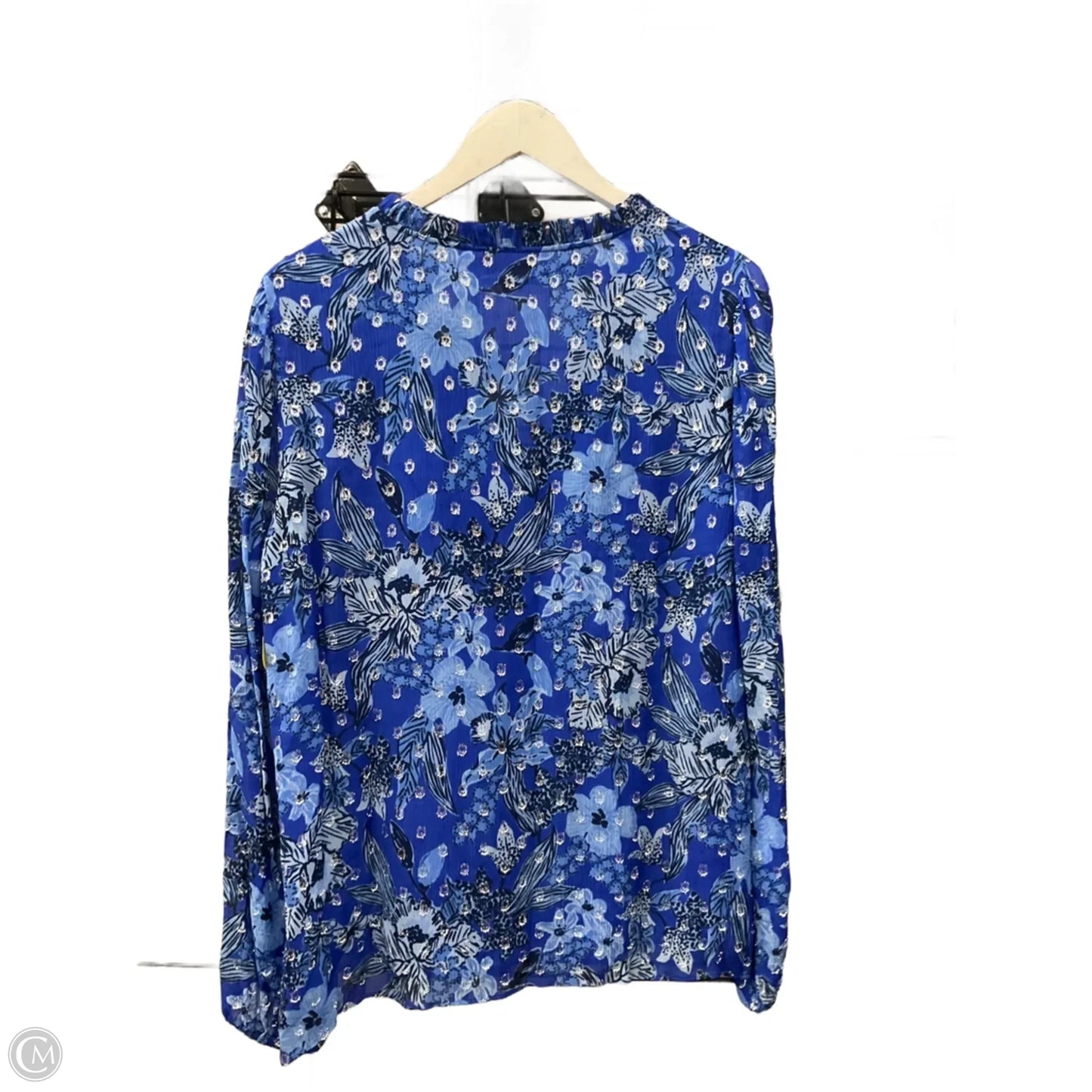 Top Long Sleeve Designer By Lilly Pulitzer In Blue, Size: Xl