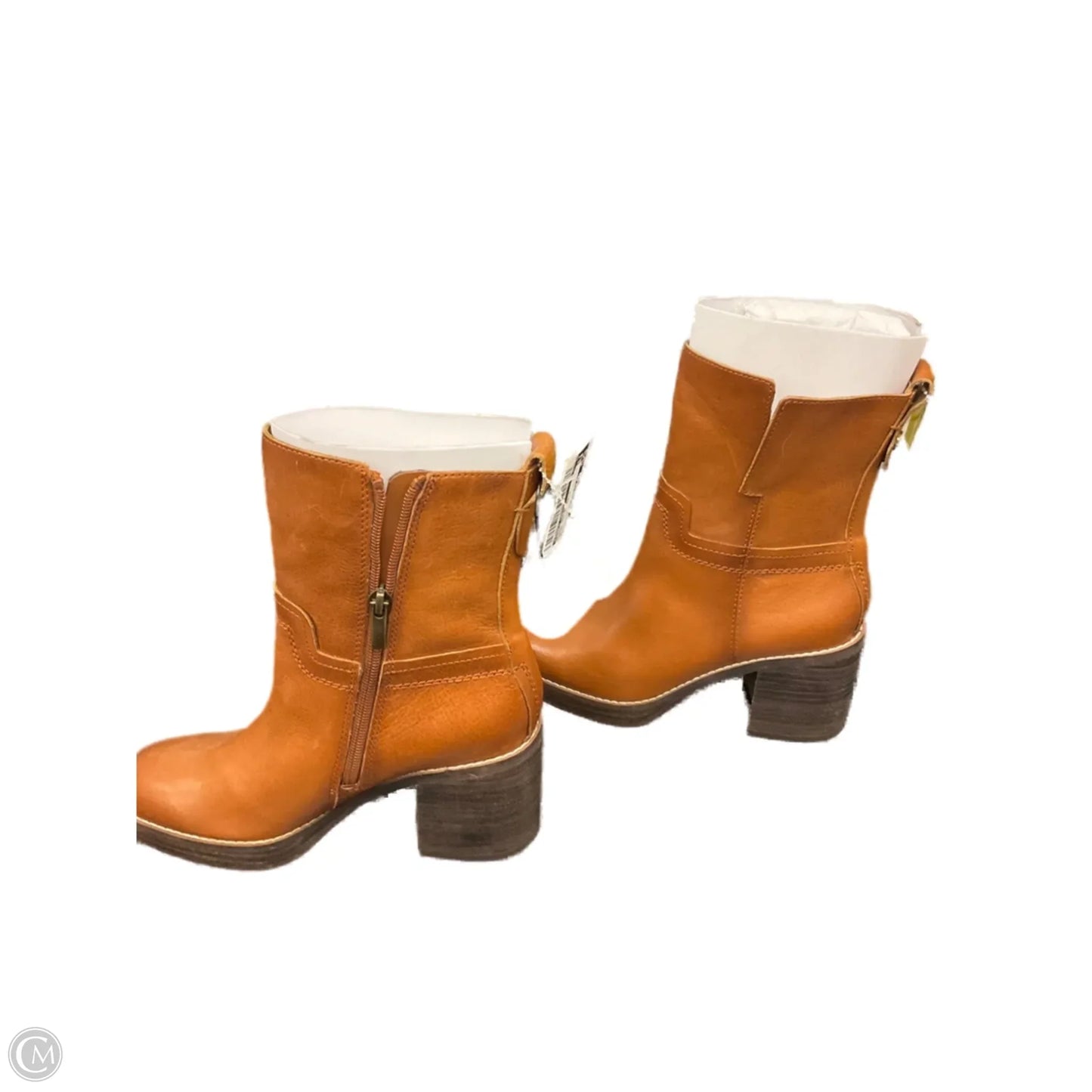 Boots Ankle Heels By Franco Sarto In Brown, Size: 6