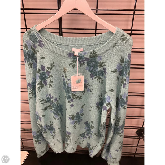 Sweater By Lc Lauren Conrad In Aqua, Size: L