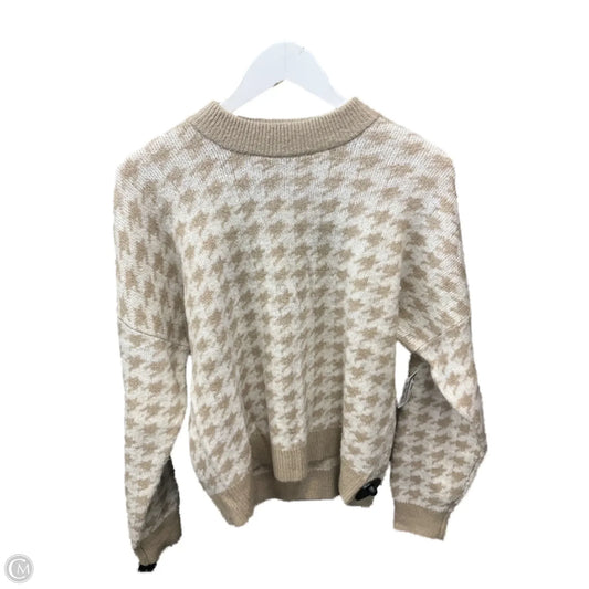 Sweater By Abercrombie And Fitch In Tan & White, Size: Xs