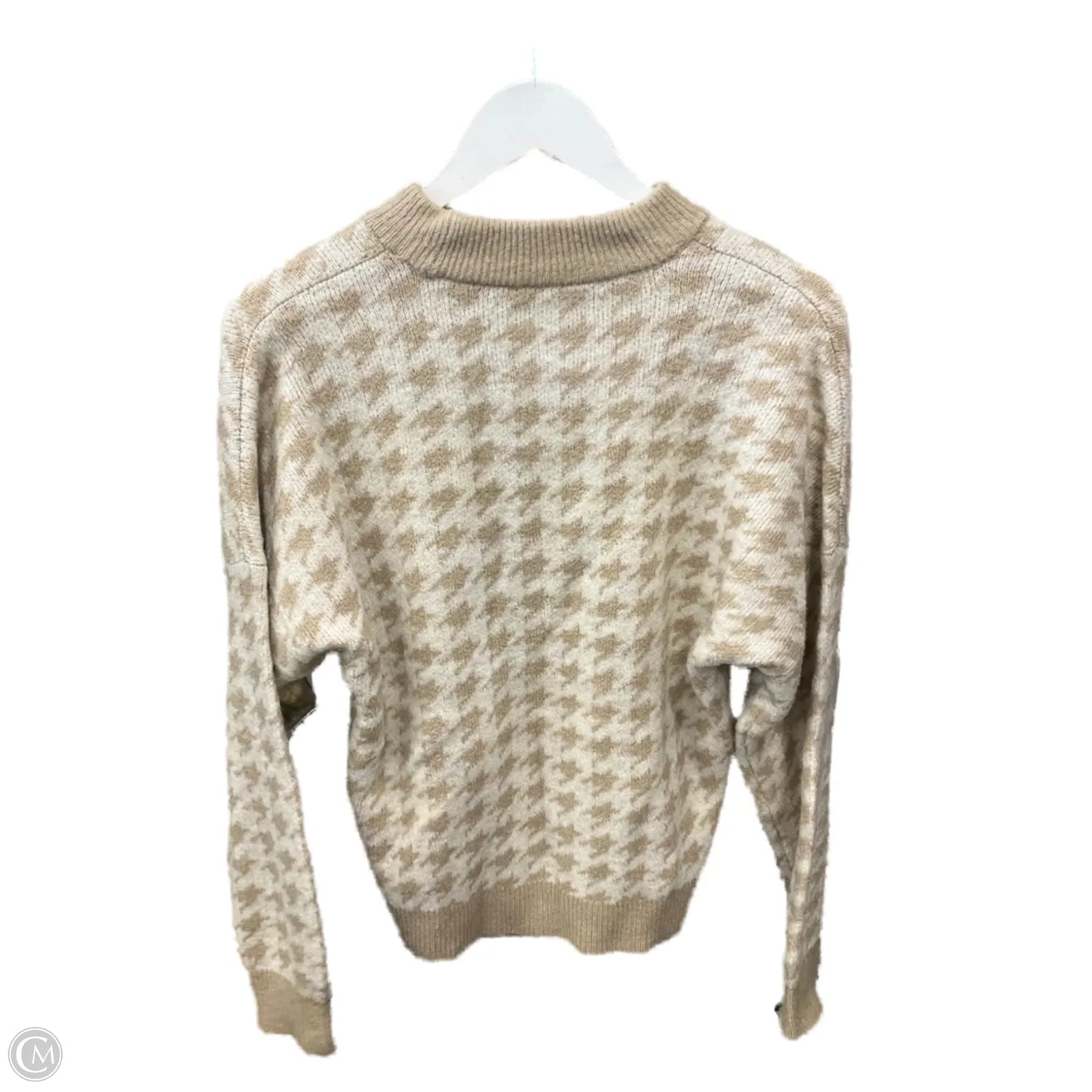 Sweater By Abercrombie And Fitch In Tan & White, Size: Xs