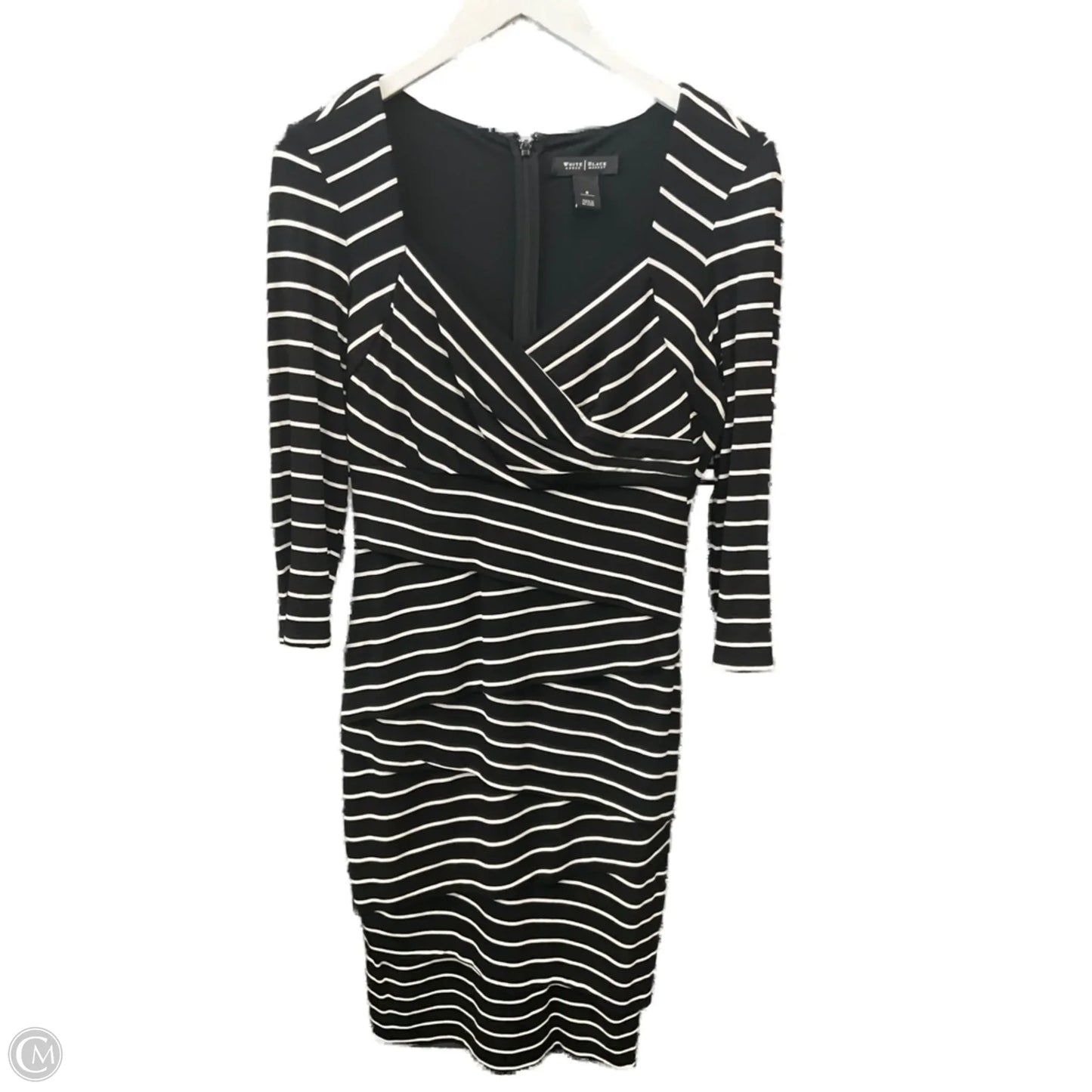 Dress Casual Midi By White House Black Market In Black, Size: M